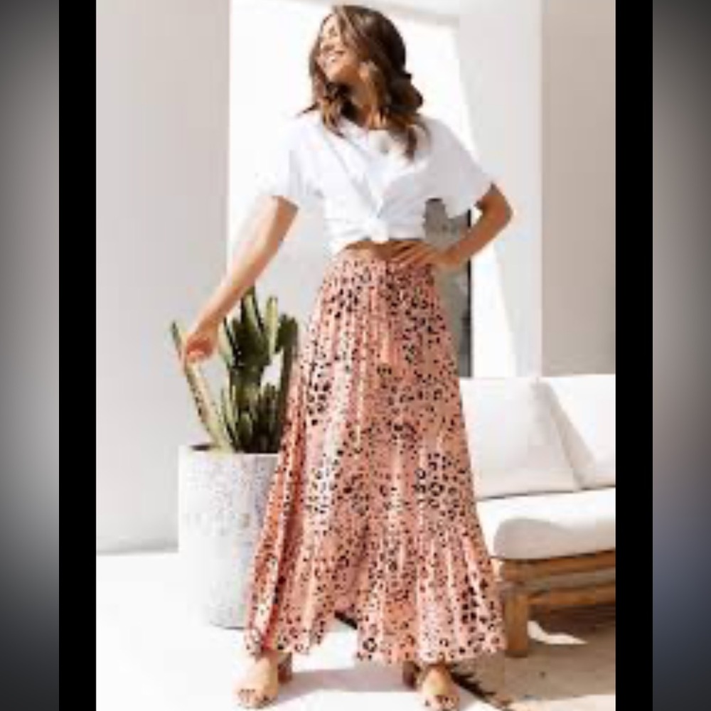 311 Petal and Pup Apricot Halette Slit Front Maxi Size 2